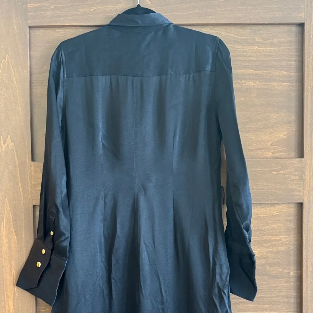 J. Crew Black Maxi Dress with Gold Buttons - Picture 7 of 10